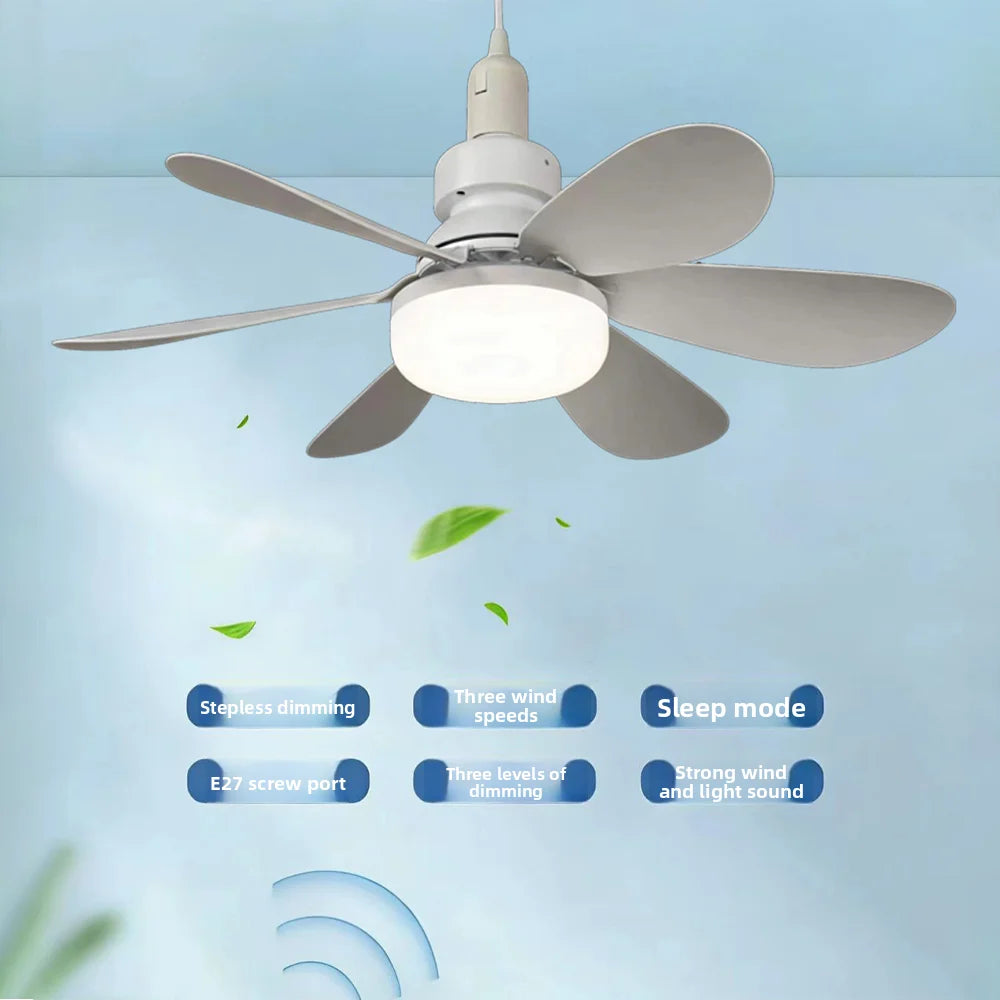 LED 30W Ceiling Fan Light E27 with Remote Control for Dimming Suitable for Living Room, Study, Household Use, 85-265V