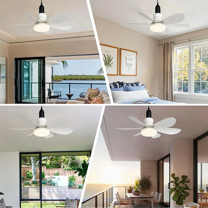 LED 30W Ceiling Fan Light E27 with Remote Control for Dimming Suitable for Living Room, Study, Household Use, 85-265V