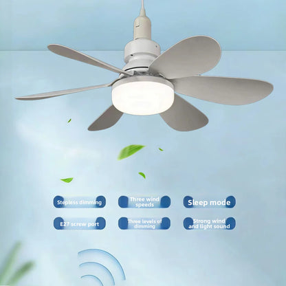 LED 30W Ceiling Fan Light E27 with Remote Control for Dimming Suitable for Living Room, Study, Household Use, 85-265V