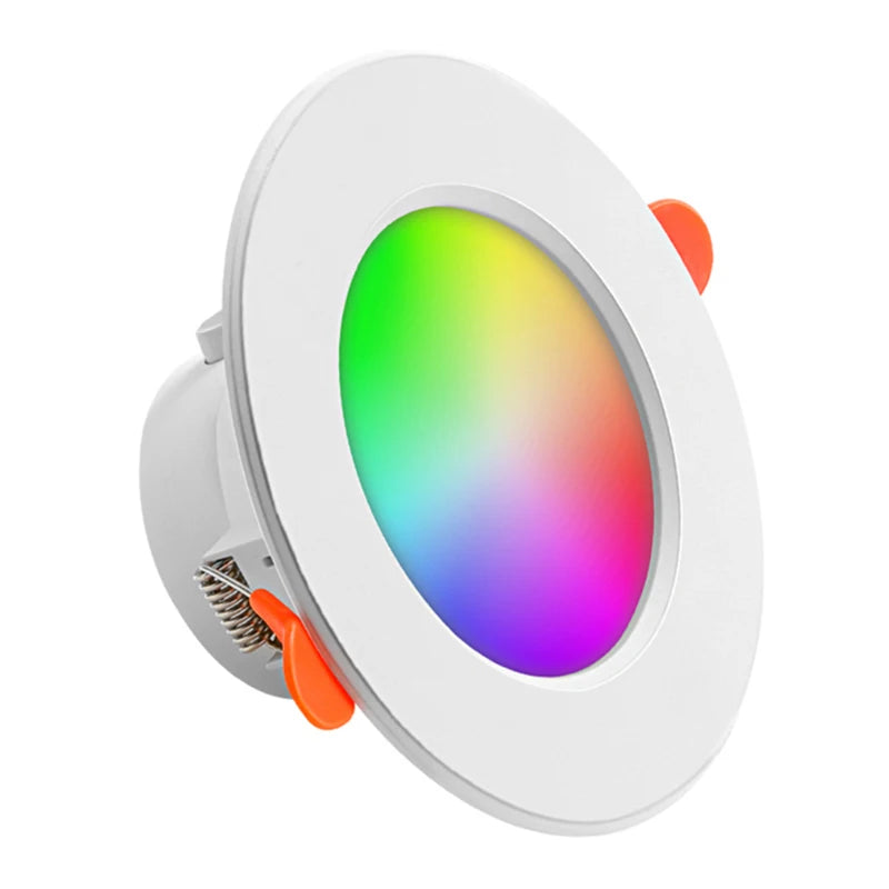 MANVIV 10W 15W LED Downlight Recessed Ceiling Lamp RGB Color with Remote Control Led Spotlight Led Panel down Light AC 85-265V
